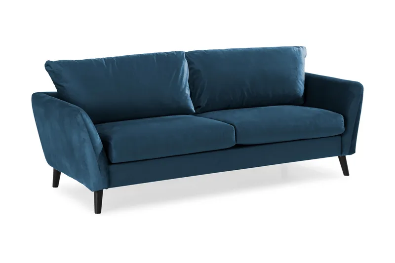 Trend 3-sits Sammetssoffa - Blå - Möbler - Soffa - Sammetssoffa