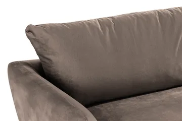 Trend 3-sits Sammetssoffa - Brun - Möbler - Soffa - Sammetssoffa