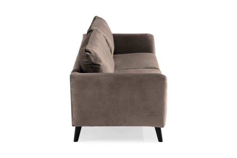 Trend 3-sits Sammetssoffa - Brun - Möbler - Soffa - Sammetssoffa