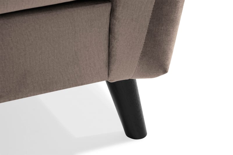 Trend 3-sits Sammetssoffa - Brun - Möbler - Soffa - Sammetssoffa