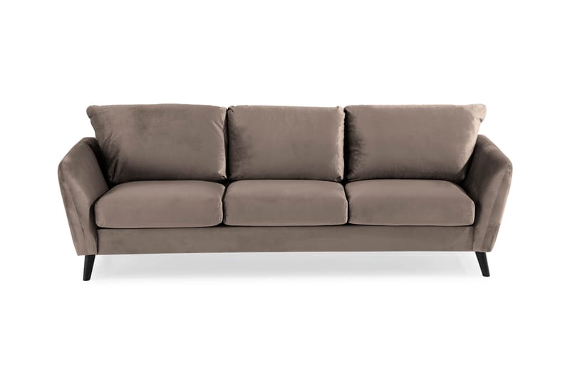 Trend 3-sits Sammetssoffa - Brun - Möbler - Soffa - Sammetssoffa