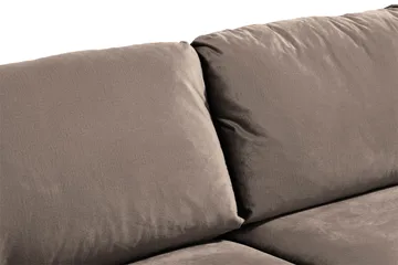 Trend 3-sits Sammetssoffa - Brun - Möbler - Soffa - Sammetssoffa
