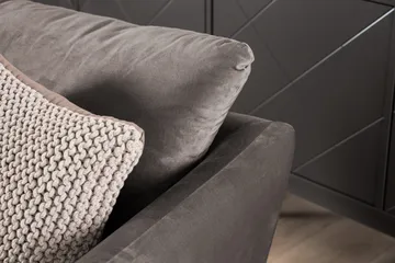 Trend 3-sits Sammetssoffa - Brun - Möbler - Soffa - Sammetssoffa