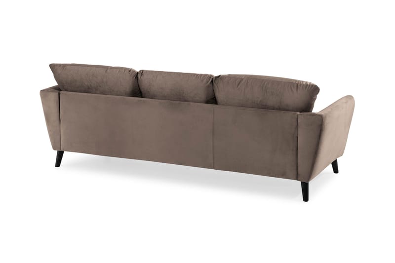 Trend 3-sits Sammetssoffa - Brun - Möbler - Soffa - Sammetssoffa