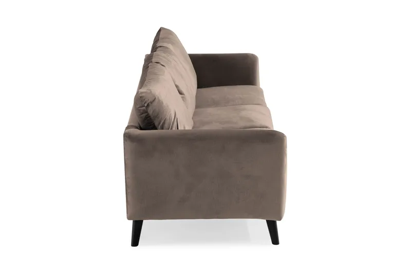 Trend 3-sits Sammetssoffa - Brun - Möbler - Soffa - Sammetssoffa