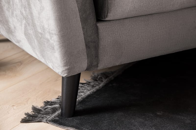Trend 3-sits Sammetssoffa - Mörkgrå - Möbler - Soffa - Sammetssoffa