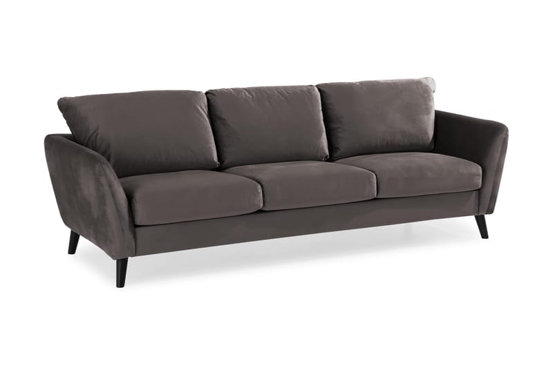 Trend 3-sits Sammetssoffa - Mörkgrå - Möbler - Soffa - Sammetssoffa