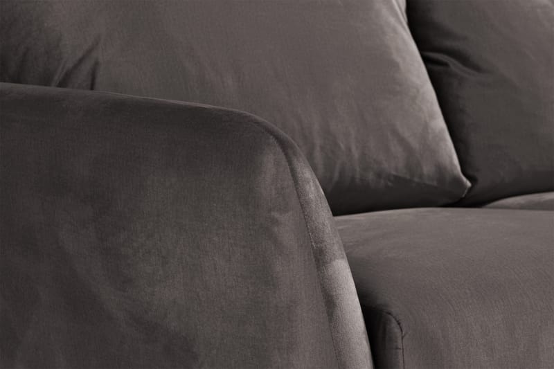 Trend 3-sits Sammetssoffa - Mörkgrå - Möbler - Soffa - Sammetssoffa