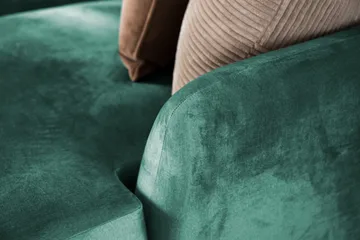 Trend 4-sits Högervänd U-formad Soffa med Divan och Schäslong i Sammet - Grön - Möbler - Soffa - Sammetssoffa