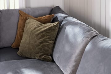 Trend 4-sits Högervänd U-formad Soffa med Divan och Schäslong i Sammet - Ljusgrå - Möbler - Soffa - Sammetssoffa