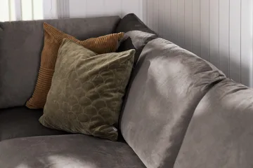 Trend 4-sits Vänstervänd U-formad Soffa med Divan och Schäslong i Sammet - Brun - Möbler - Soffa - Sammetssoffa