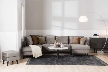 Trend 4-sits Vänstervänd U-formad Soffa med Divan och Schäslong i Sammet - Brun - Möbler - Soffa - Sammetssoffa