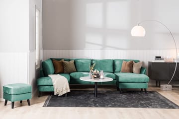 Trend 4-sits Vänstervänd U-formad Soffa med Divan och Schäslong i Sammet - Grön - Möbler - Soffa - Sammetssoffa