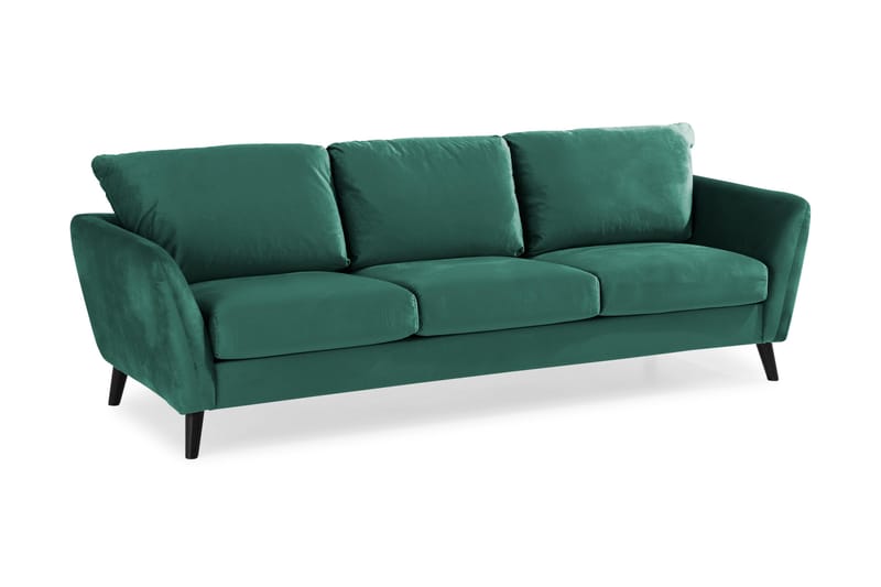 Trend Sammetssoffa 3-sits - Grön - Sammetssoffa - 3 sits soffa