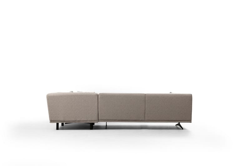 Sanroman Högervänd L-formad Schäslongsoffa 302 cm i Tyg - Ljusbrun - Möbler - Soffa - Divansoffor & schäslongsoffa