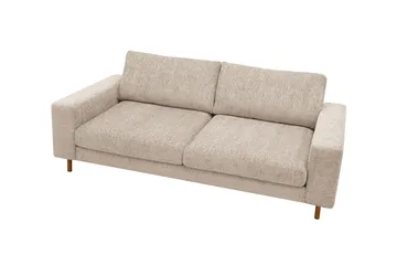 Scandi Djup 3-sits Soffa i Chenille - Beige - Möbler - Soffa - Sammetssoffa