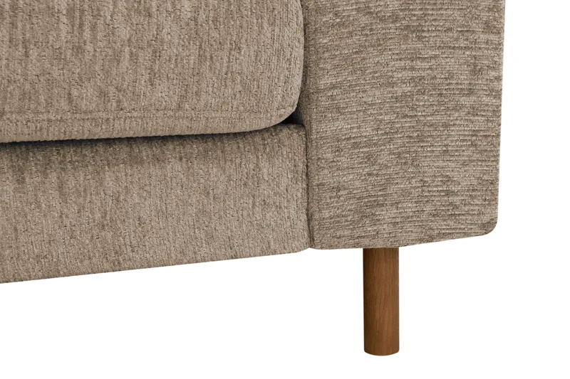 Scandi Djup 3-sits Soffa i Chenille - Mörkbeige - Möbler - Soffa - Sammetssoffa