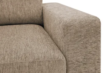 Scandi Djup 3-sits Soffa i Chenille - Mörkbeige - Möbler - Soffa - Sammetssoffa