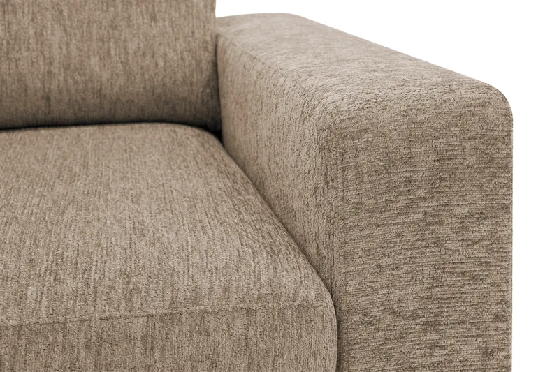 Scandi Djup 3-sits Soffa i Chenille - Mörkbeige - Möbler - Soffa - Sammetssoffa