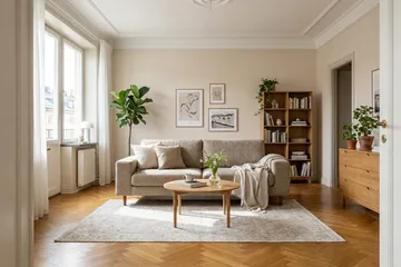 Scandi Djup 3-sits Soffa i Chenille - Mörkbeige - Möbler - Soffa - Sammetssoffa