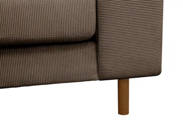 Scandi Djup 3-sits Soffa i Manchester - Brun - Möbler - Soffa - 3 sits soffa