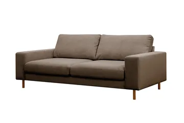 Scandi Djup 3-sits Soffa i Manchester - Brun - Möbler - Soffa - 3 sits soffa