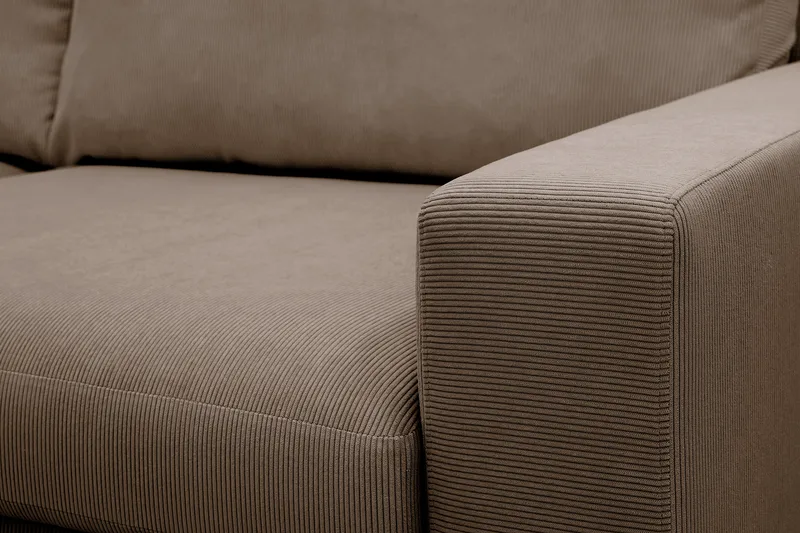 Scandi Djup 3-sits Soffa i Manchester - Brun - Möbler - Soffa - 3 sits soffa