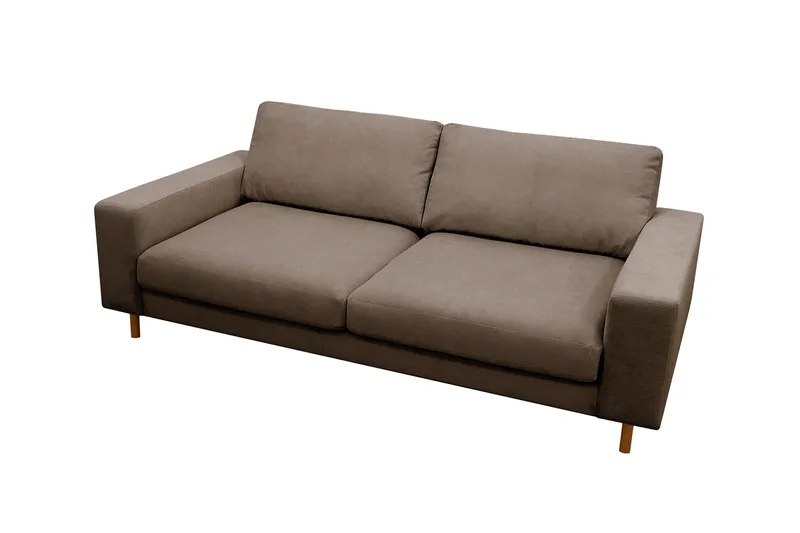 Scandi Djup 3-sits Soffa i Manchester - Brun - Möbler - Soffa - 3 sits soffa