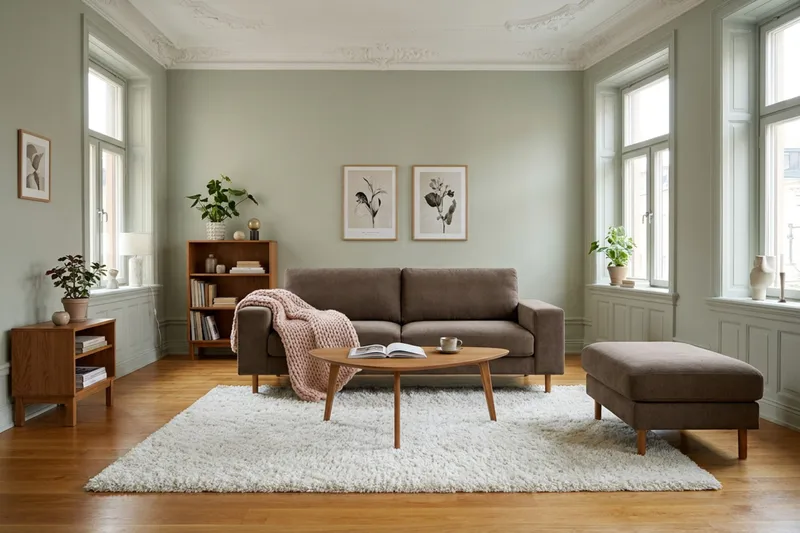 Scandi Djup 3-sits Soffa i Sammet - Brun - Möbler - Soffa - Sammetssoffa