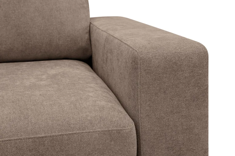 Scandi Djup 3-sits Soffa i Tyg - Mörkbrun - Möbler - Soffa - 3 sits soffa