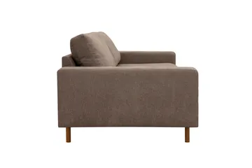 Scandi Djup 3-sits Soffa i Tyg - Mörkbrun - Möbler - Soffa - 3 sits soffa