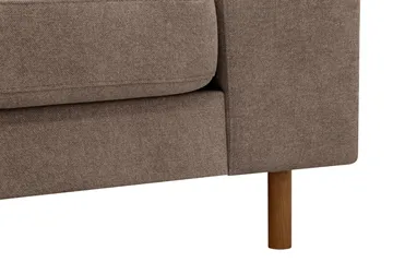 Scandi Djup 3-sits Soffa i Tyg - Mörkbrun - Möbler - Soffa - 3 sits soffa