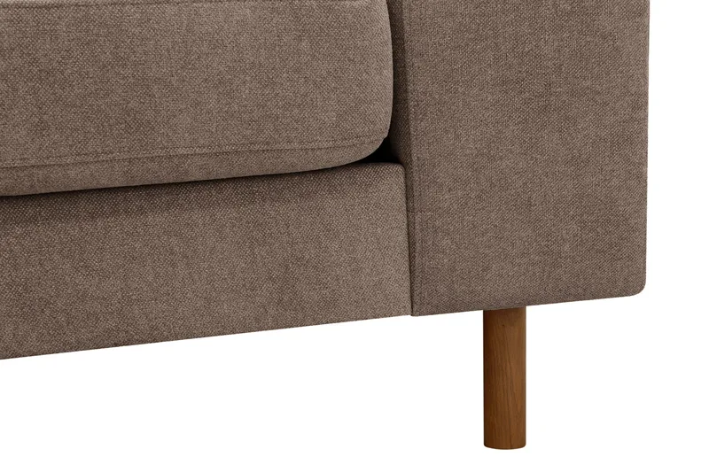 Scandi Djup 3-sits Soffa i Tyg - Mörkbrun - Möbler - Soffa - 3 sits soffa