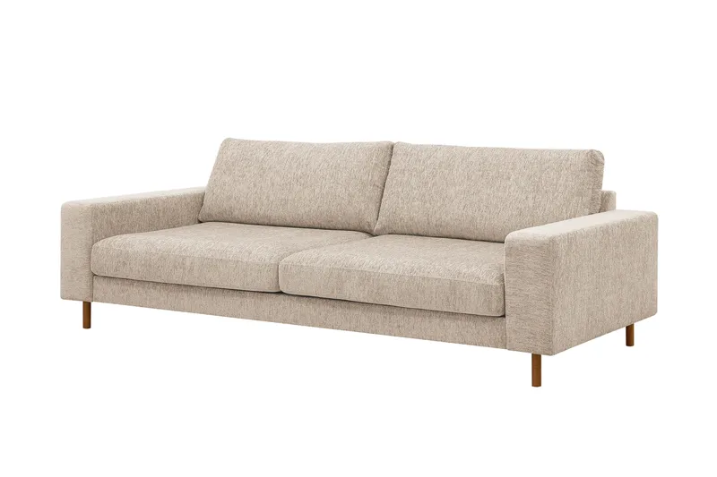 Scandi Djup 4-sits Soffa i Chenille - Beige - Möbler - Soffa - Sammetssoffa