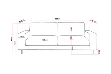 Scandi Djup 4-sits Soffa i Chenille - Mörkbeige - Möbler - Soffa - 4 sits soffa