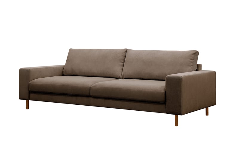 Scandi Djup 4-sits Soffa i Sammet - Brun - Möbler - Soffa - Sammetssoffa