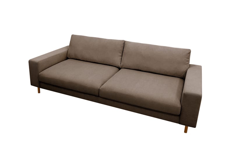 Scandi Djup 4-sits Soffa i Sammet - Brun - Möbler - Soffa - Sammetssoffa