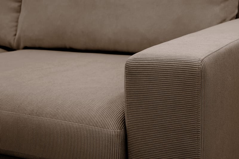 Scandi Djup 4-sits Soffa i Sammet - Brun - Möbler - Soffa - Sammetssoffa