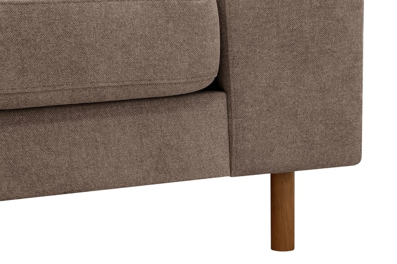 Scandi Djup 4-sits Soffa i Tyg - Mörkbrun - Möbler - Soffa - 4 sits soffa