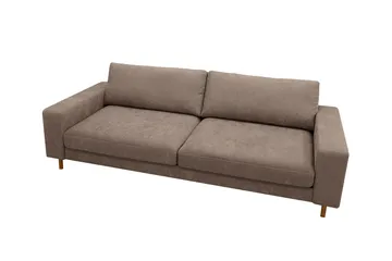 Scandi Djup 4-sits Soffa i Tyg - Mörkbrun - Möbler - Soffa - 4 sits soffa