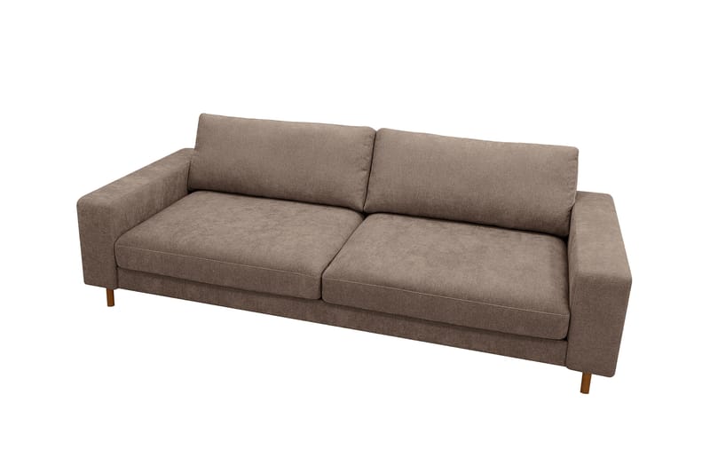 Scandi Djup 4-sits Soffa i Tyg - Mörkbrun - Möbler - Soffa - 4 sits soffa