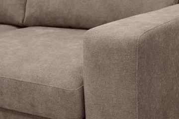 Scandi Djup 4-sits Soffa i Tyg - Mörkbrun - Möbler - Soffa - 4 sits soffa