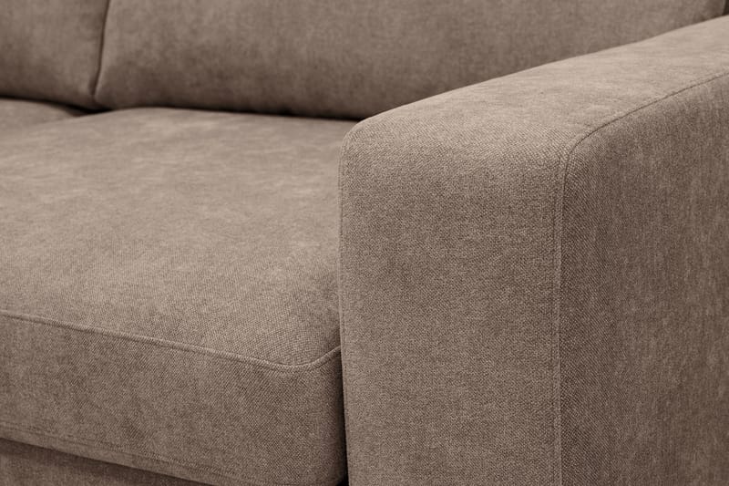 Scandi Djup 4-sits Soffa i Tyg - Mörkbrun - Möbler - Soffa - 4 sits soffa