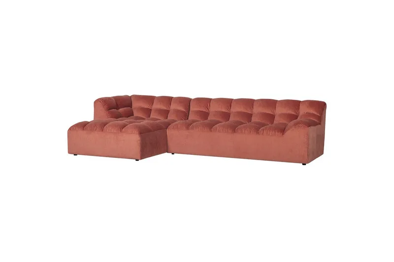 Schäslong Allure, Tvättad sammet rosa, Vänster