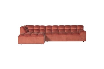 Schäslong Allure - Tvättad sammet rosa, Vänster - Möbler - Soffa - Hörnsoffa
