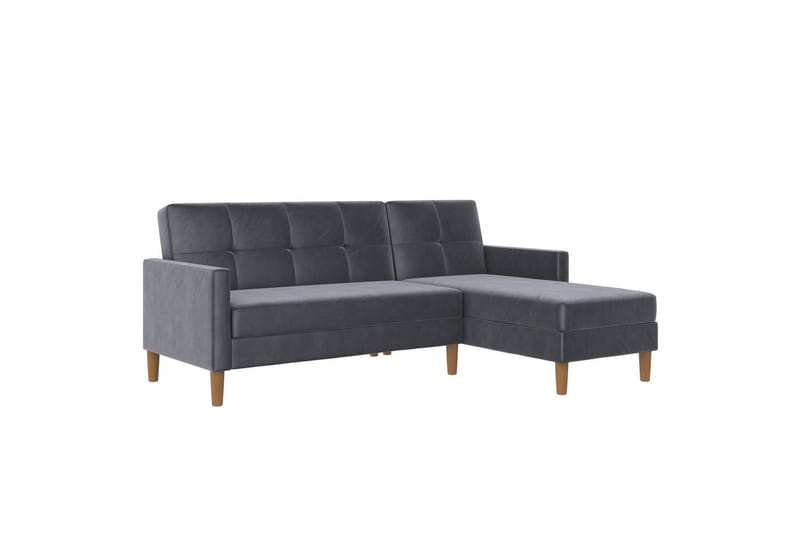 Schäslong Lilly Antracit, Sammet - Antracit, Sammet - Möbler - Soffa - Divansoffor & schäslongsoffa