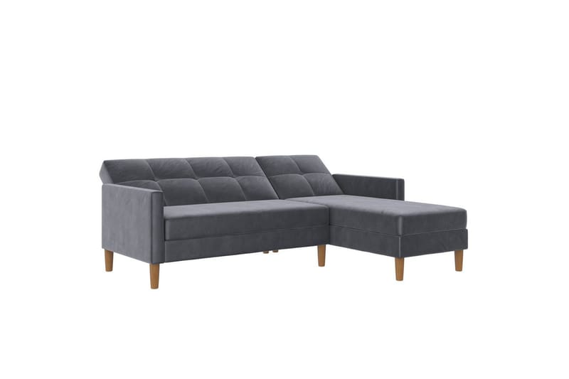 Schäslong Lilly Antracit, Sammet - Antracit, Sammet - Möbler - Soffa - Divansoffor & schäslongsoffa