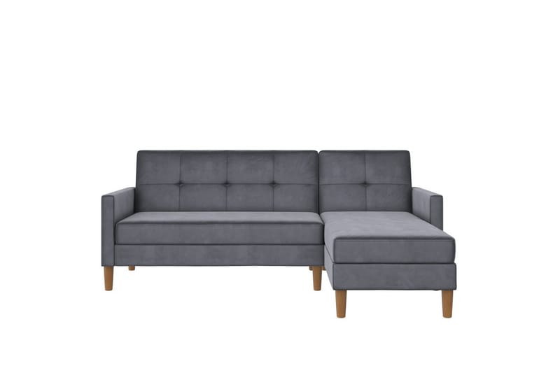 Schäslong Lilly Antracit, Sammet - Antracit, Sammet - Möbler - Soffa - Divansoffor & schäslongsoffa