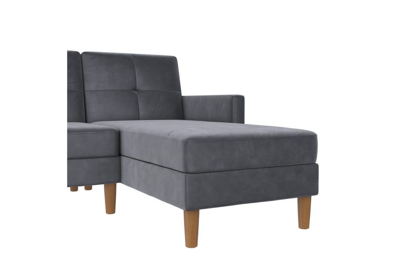 Schäslong Lilly Antracit, Sammet - Antracit, Sammet - Möbler - Soffa - Divansoffor & schäslongsoffa