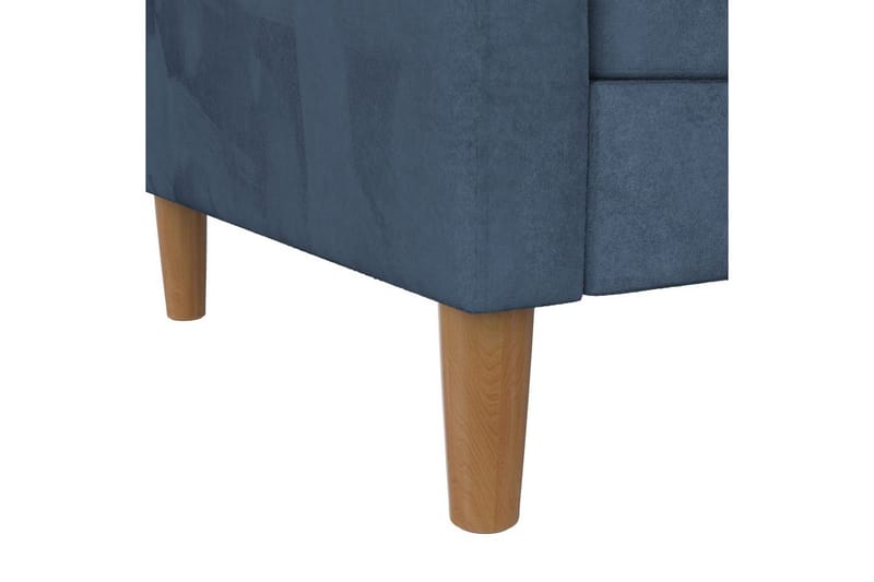 Schäslong Lilly Blå, Sammet - Blå, Sammet - Möbler - Soffa - Divansoffor & schäslongsoffa
